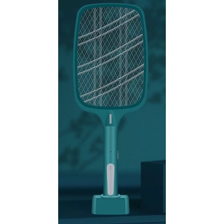 Raket Nyamuk Green ES-22 2 in 1 Mosquito Swatter and Mosquito Killer | Raket Nyamuk Model Petak Persegi Panjang 2 in 1 Perangkap Nyamuk dan Raket Nyamuk