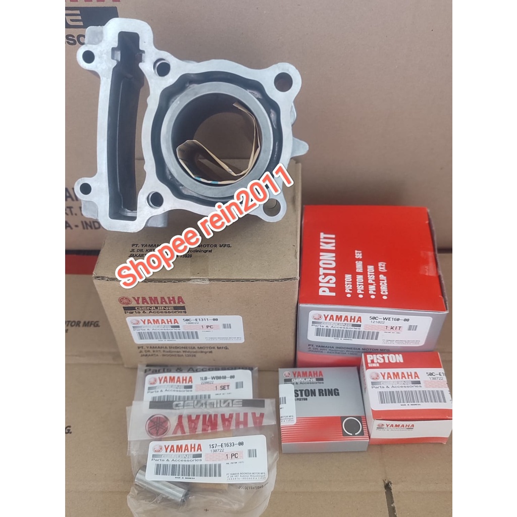 BLOK SEHER SET PISTON KIT JUPITER MX NEW MX LAMA ASLI ORI YAMAHA 50C E1311 00 &amp; 50C WE160 00