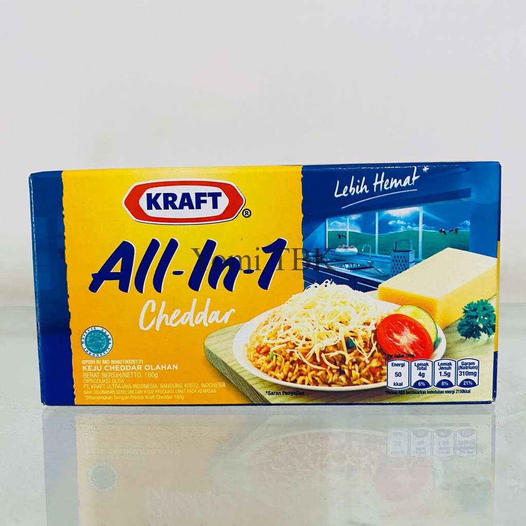 

KRAFT All in One Cheddar Balok/Keju Cheddar Balok/Keju Balok - 160gr