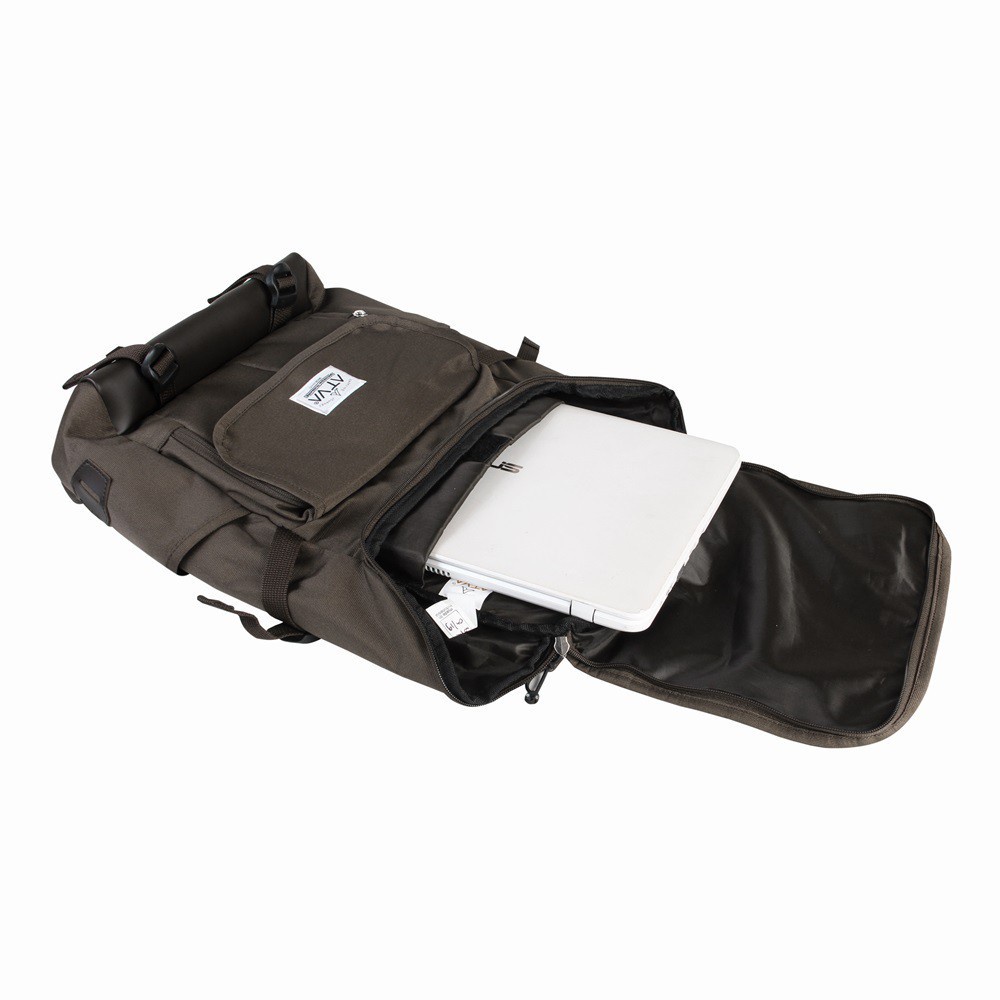 GALARDO BROWN ORIGINAL x ATVA ATVA Tas Ransel Casual Coklat Pria Daily Backpack Kuliah Kampus Kerja Kantor Sekolah SMA SMK Remaja Dewasa Tas Punggung Laptop Ukuran Besar 14 15 16 Inch Bagpack Distro USB Charger Premium Outdoor Travel Traveling Bag Branded