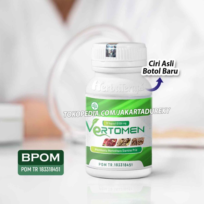 VERTOMEN PENYUBUR PRIA BPOM Memperbanyak mengentalkan sperma PROMIL