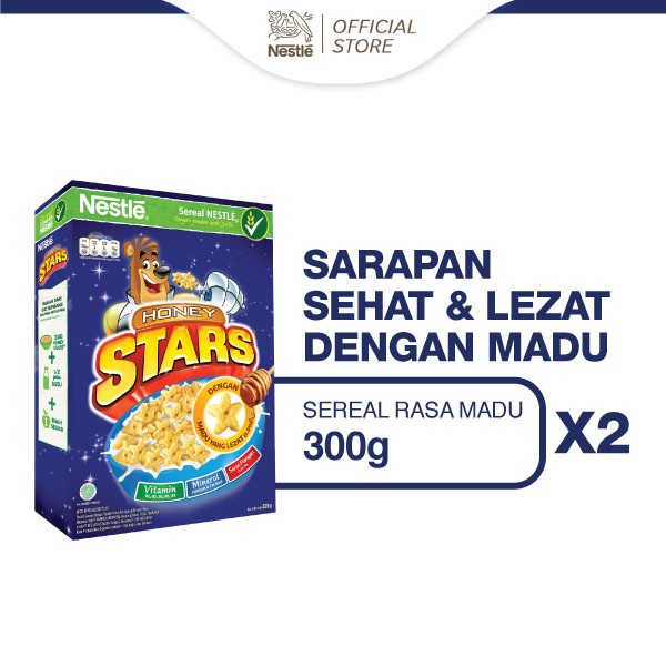

Sereal Nestle Honey Stars Sarapan Sereal Madu 300G X 2Pcs