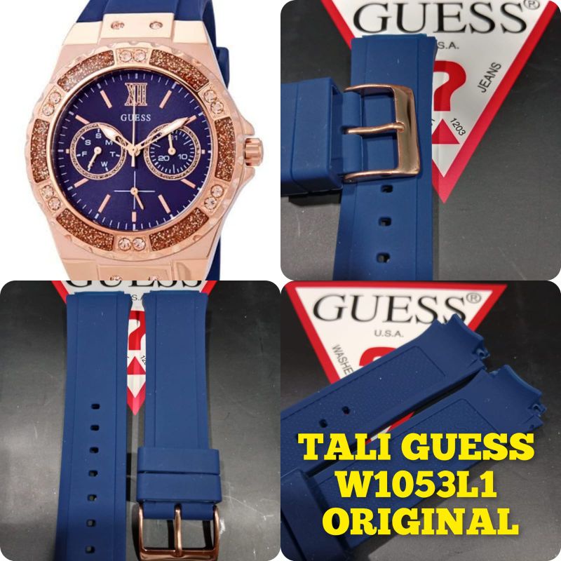 Tali jam tangan guess all seri W1053L karet original