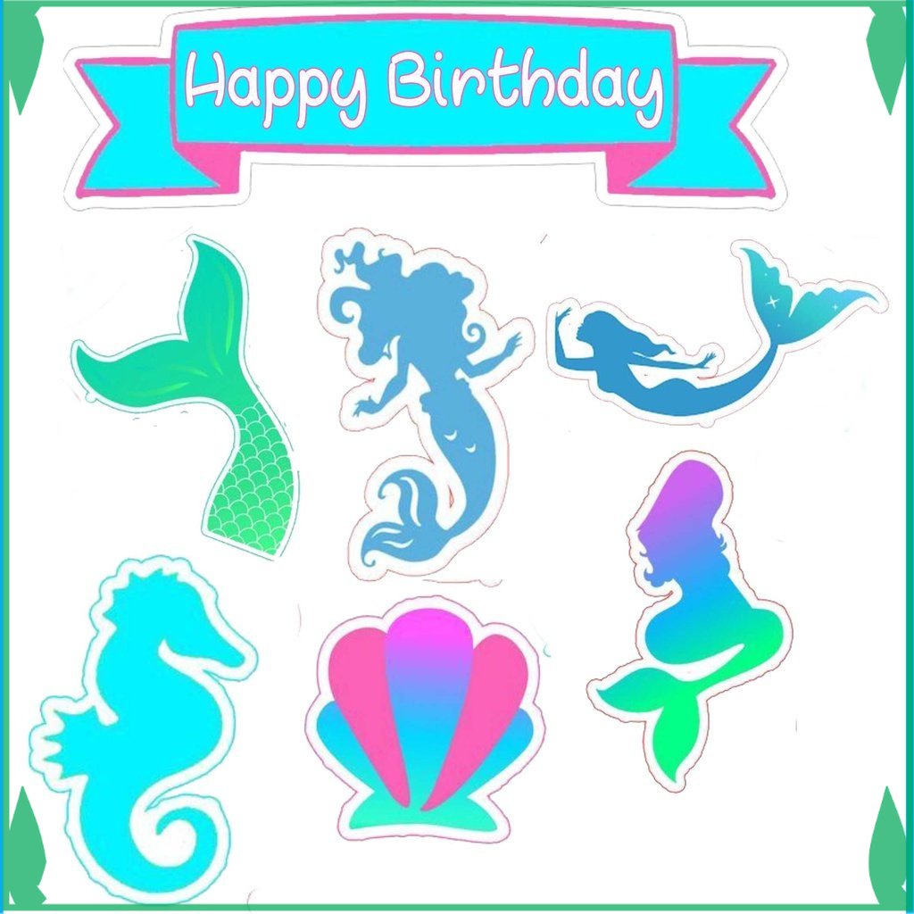 

TOPER KUE TOPPER CAKE ULANG TAHUN / HIASAN KUE MERMAID FADHILSOUVENIR