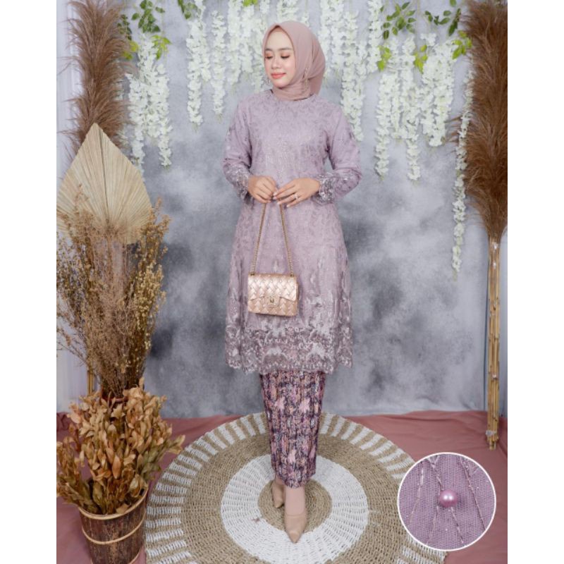 Kebaya Tunik Tulle Moderen - Kebaya Wisuda - Kebaya Pesta - Kebaya Kondangan