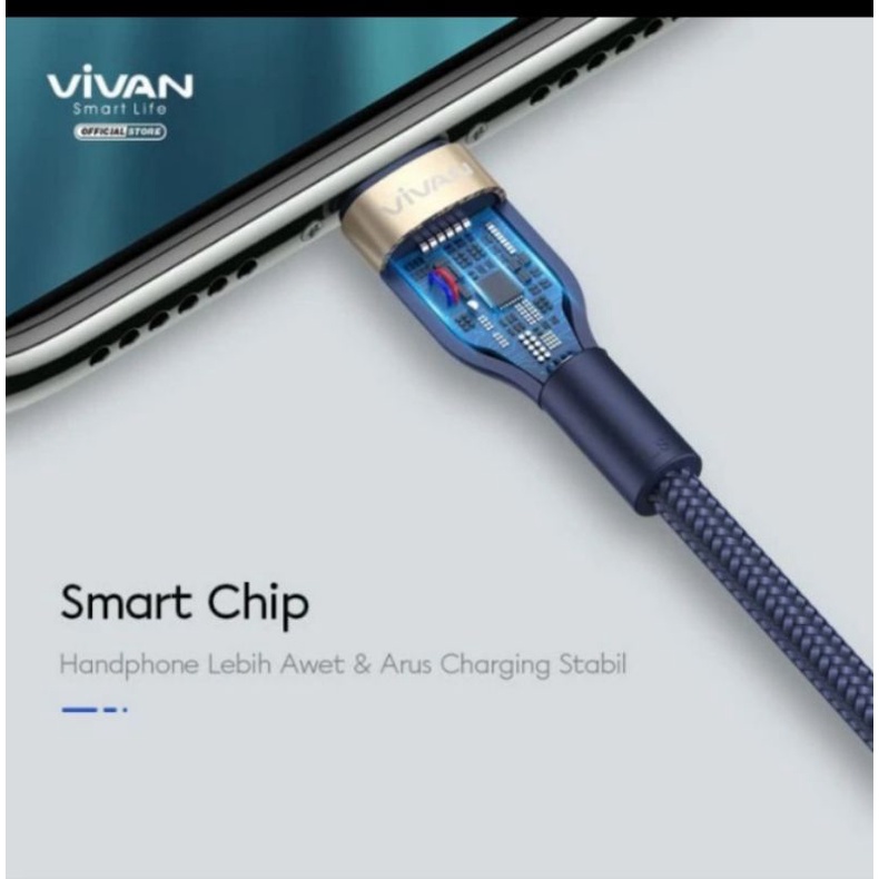 VIVAN VXC100/VXM100/VXL100 Kabel Data Type-C Micro Lightning QC