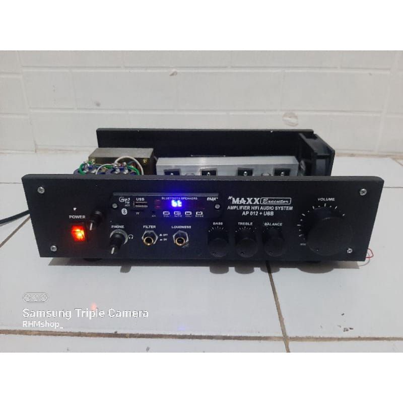 Power Amplifier 5 Amper 2x400 Watt Mp3 Bluetooth Karaoke Rakitan Cokok Untuk Rumahan.