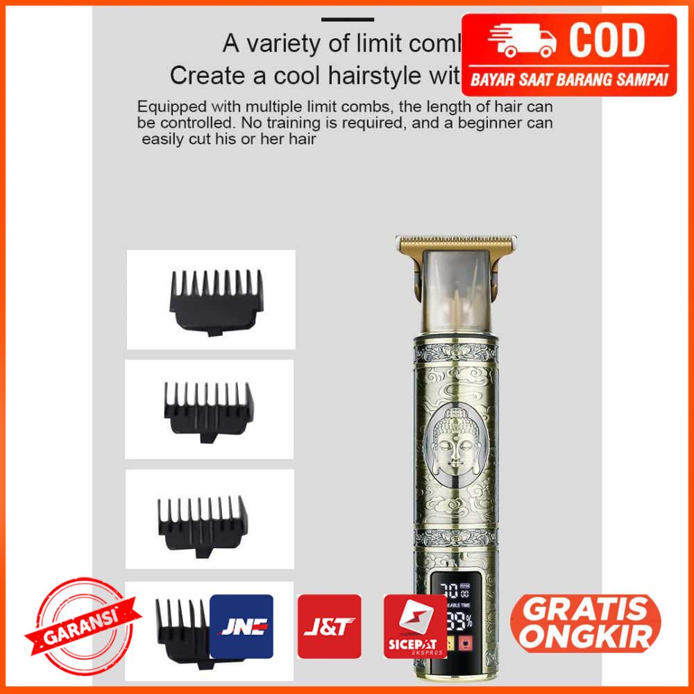 Alat Cukur Rambut Elektrik Hair Clipper Trimmer Model Buddha T9