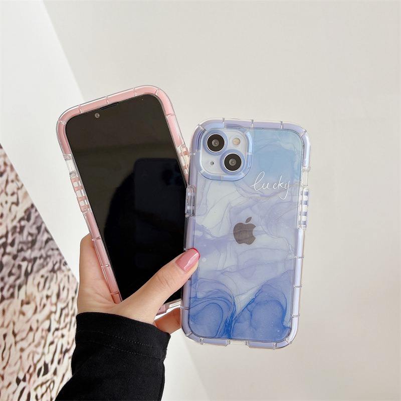 Bersinar Pada Malam Hari Bercahaya Soft Case untuk IPhone 14 Plus Xr Xs Max Ip Apple IPhone 11 12 13 14 Pro Max Wanita Lucu INS Cover Ungu Merah Muda Naungan Gradual Gadis Hadiah