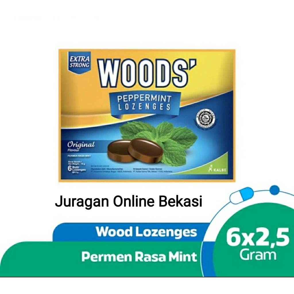 

Woods Lozenges Original Isi 6 Butir - Permen Pelega Tenggorokan