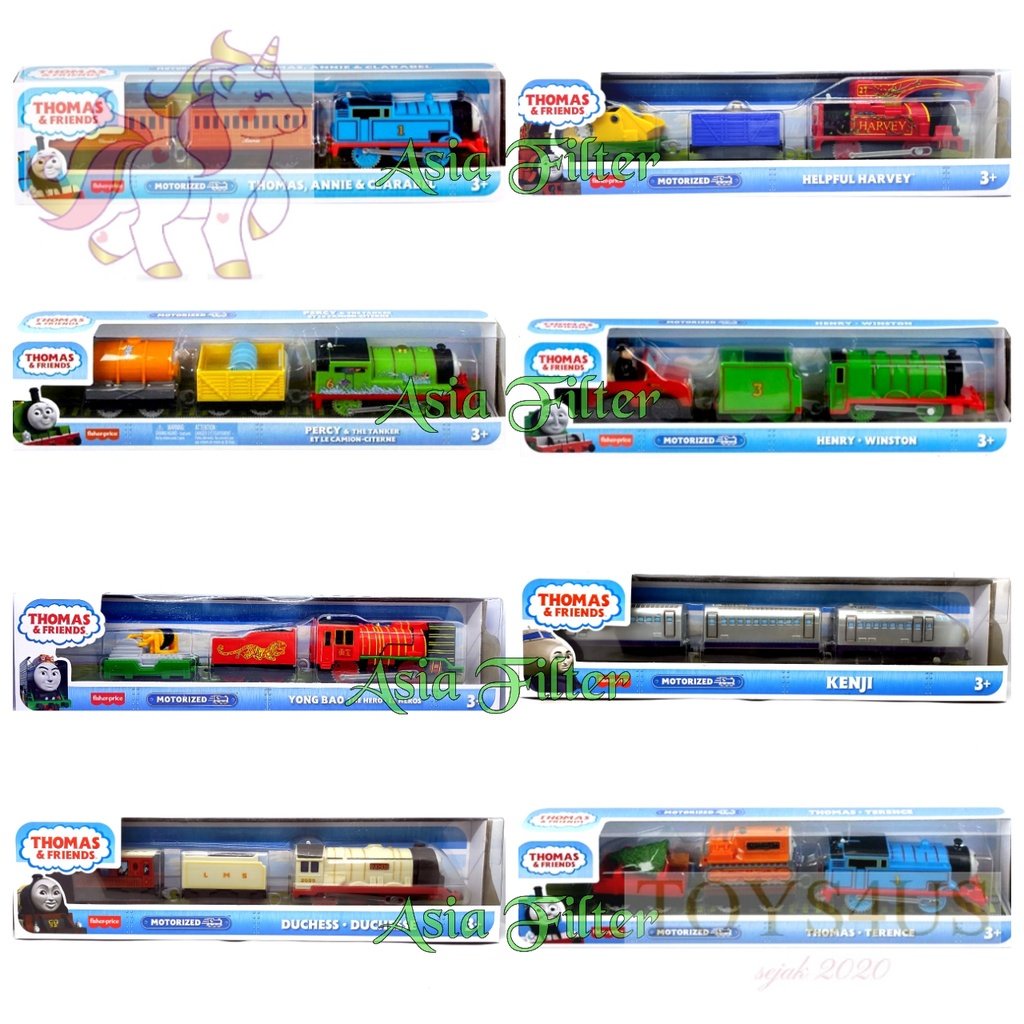 Toys4Us - Thomas and Friends  TRACK MASTER MOTORIZED  kereta gandeng YONG BAO HELPFUL HARVEY  KENJI 