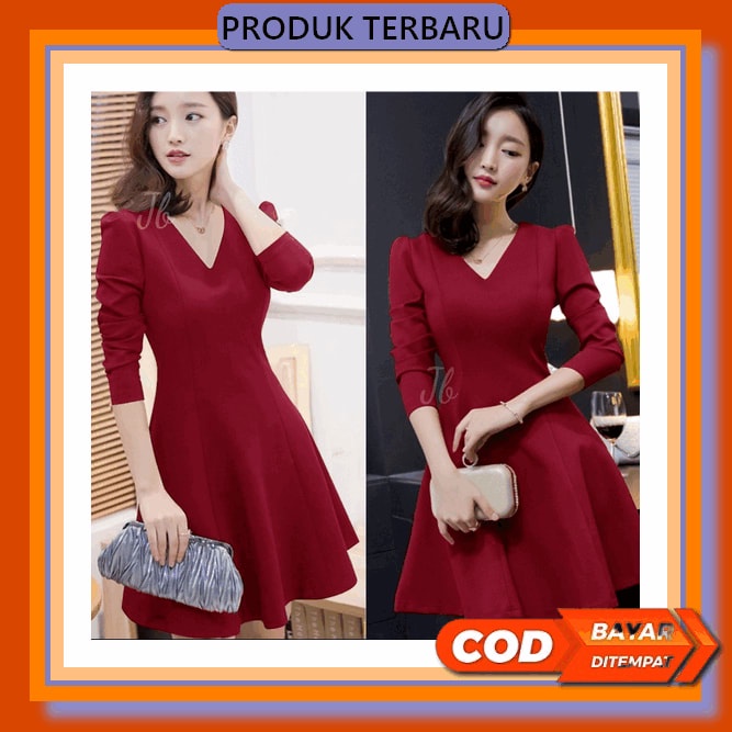 Baju Dress Set Baju Dress Natal Dress Tahun Baru New Year Jumbo Casual Wanita Remaja Dewasa Set Nata