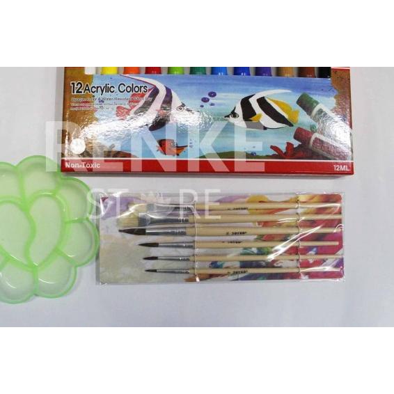 

Paket Menggambar / Lukis - Cat Acrylic / Akrilik Titi Kuas Palet Set