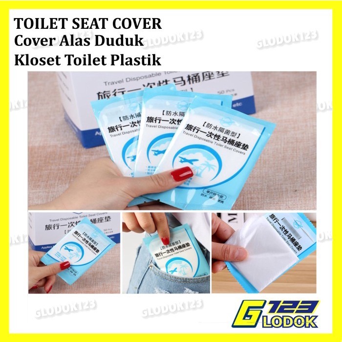 Alas Duduk Kloset Plastik Travel Tatakan Toilet Seat Cover Disposable