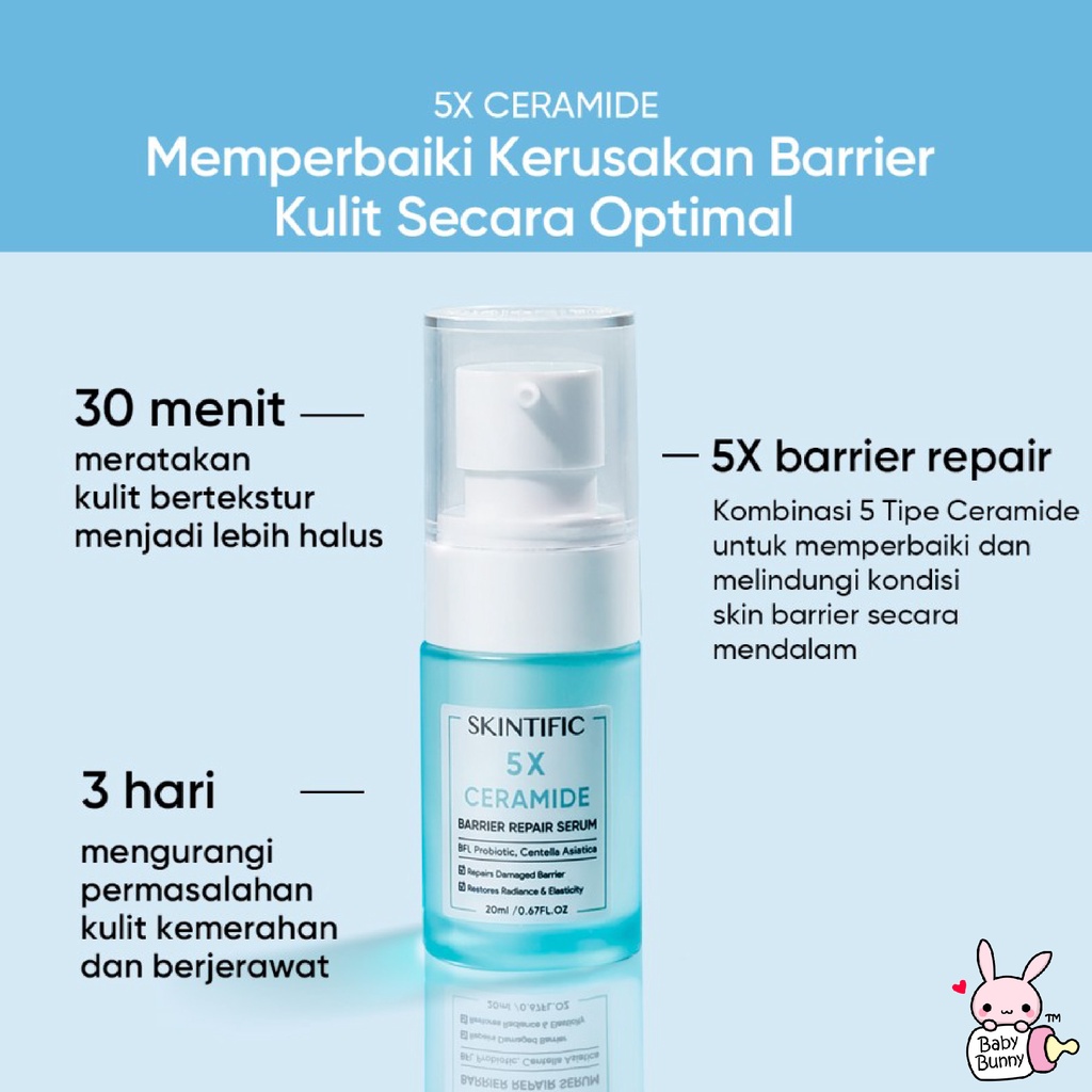 ❤ BELIA ❤ SKINTIFIC 5X Ceramide Series | Moisturzer | Cleanser | Soothing Toner | Serum Sunscreen | Repairing Mask | Repair Serum | BPOM