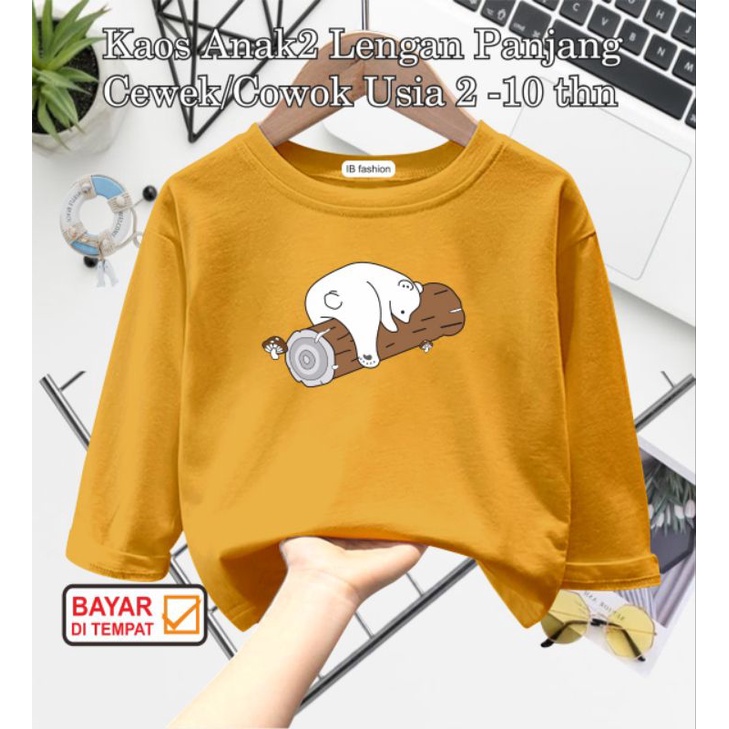 ((IB))KAOS ANAK UNISEX PANJANG/BERUANG DIGITAL SABLON