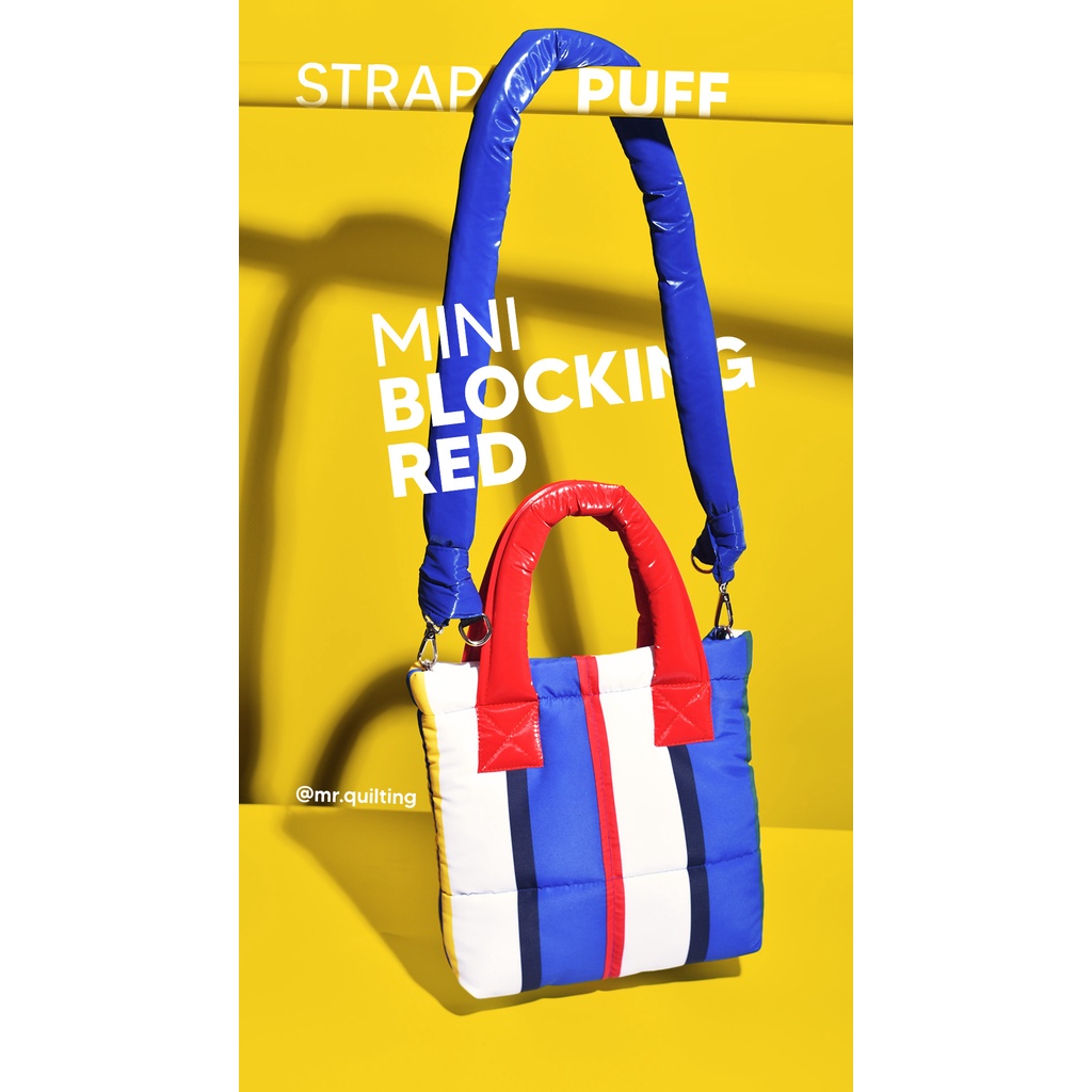 Mr.quilting strap plaid x puff series