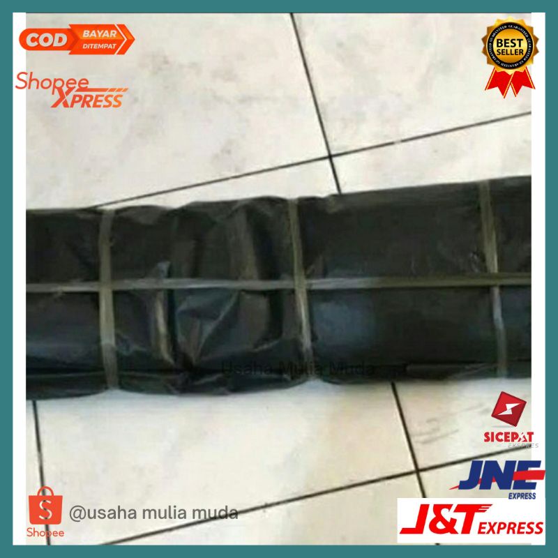 TERMURAH Plastik Cor Meteran Tebal PE Hitam UK Lebar 120cm (2Lapis) / Plastik Packing / Plastik Alas