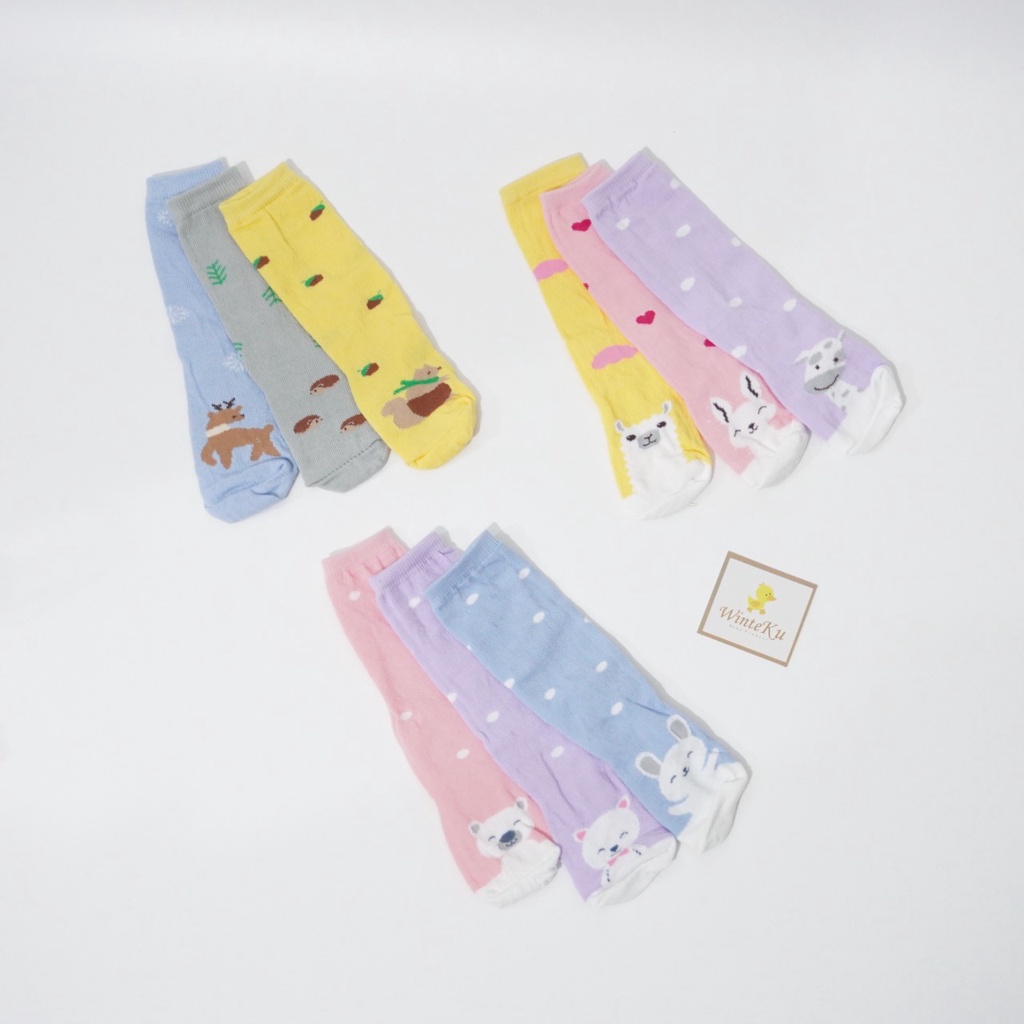 Winteku Long Socks Baby 3 month - Kaos Kaki Panjang Baby 3 bulan