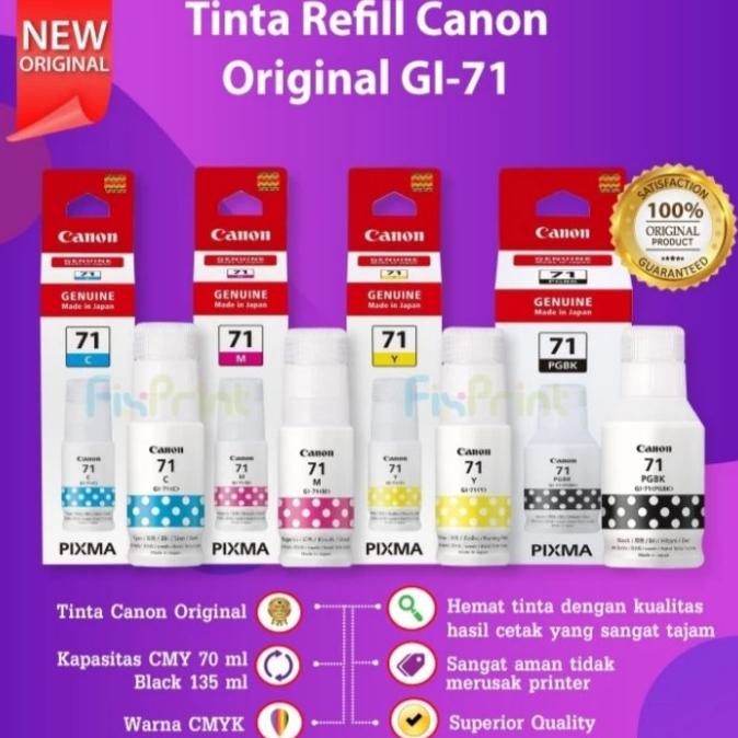 

1 SET TINTA REFFIL CANON GI-71 ORIGINAL 100%