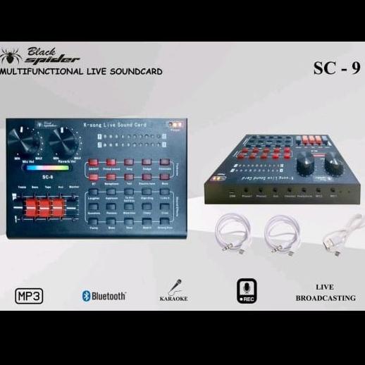 Mixer Audio SoundCard Black Spider Sc-8 SoundCard