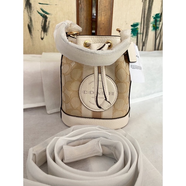 Coach mini dempsey bucket pesanan tas auth new