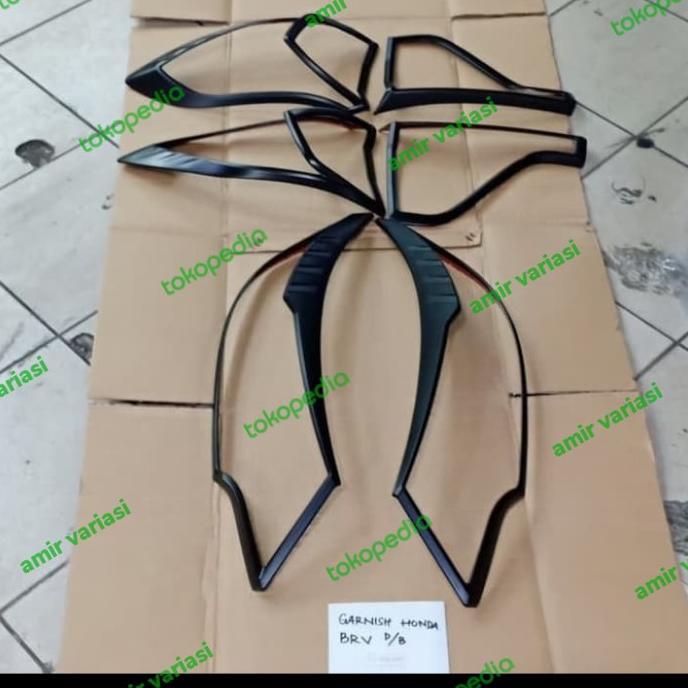 paket garnish garnis list lampu Honda BRV hitam