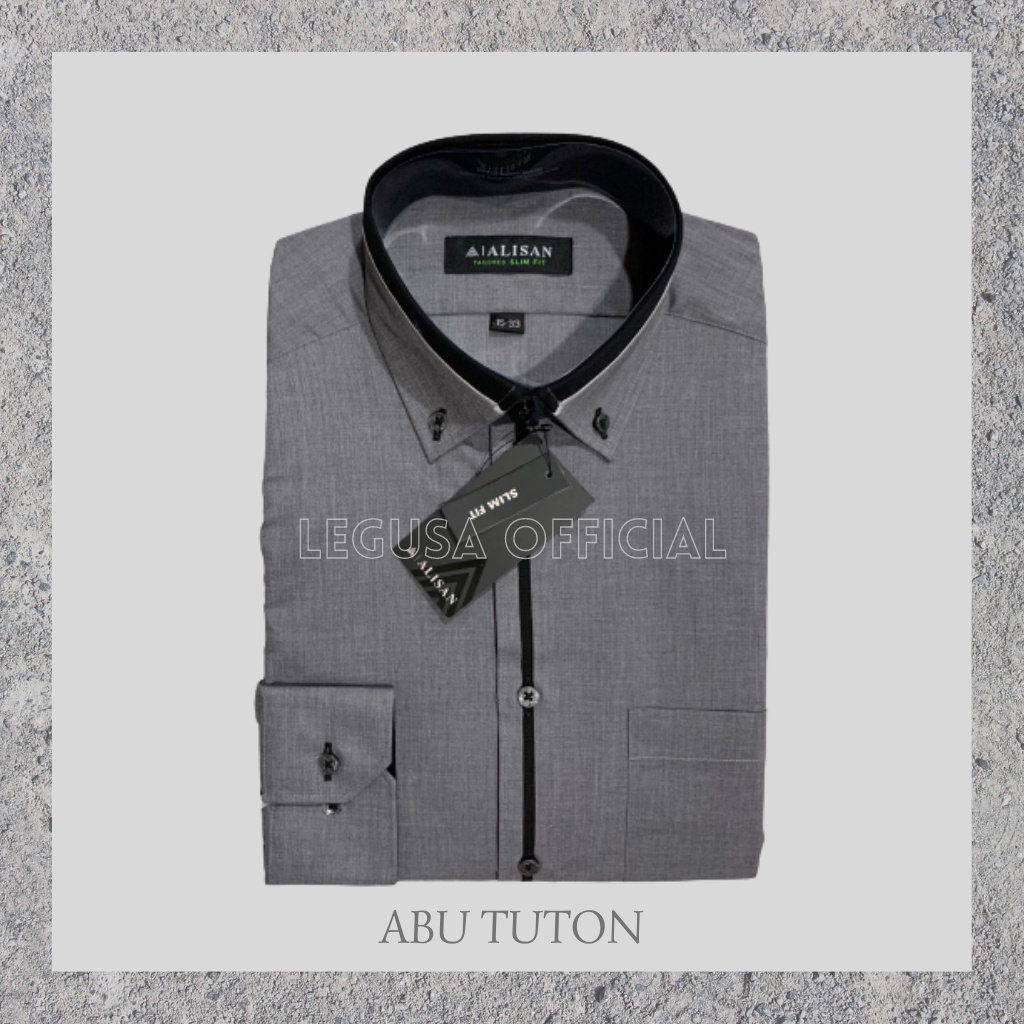 Kemeja Alisan Lengan Panjang Polos Spesial Slimfit / TWOTONE SERIES