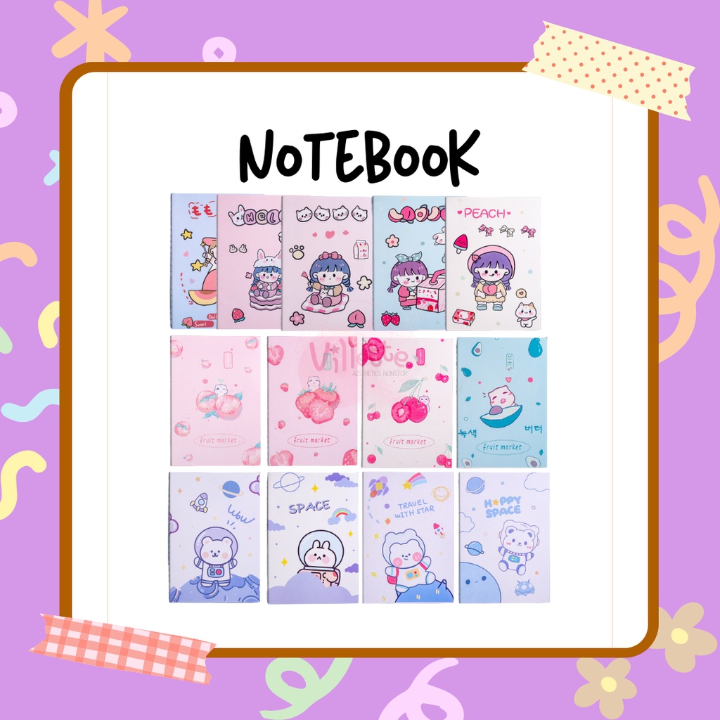 

Mini Notebook Notepad Buku Tulis Kecil Notes A5 Slim Mudah Dibawa Lucu Estetik Travel untuk Anak, Sekolah, Kerja, Pengingat Harian