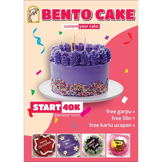 

BENTO CAKE kue ulang tahun mini