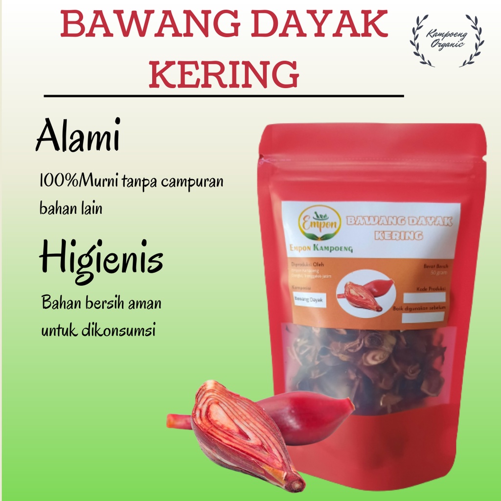 

Bawang Dayak Sabrang Bawang Berlian Minuman Jamu Herbal Tradisional Iris Rajang Kering Asli Alami Murni Organik