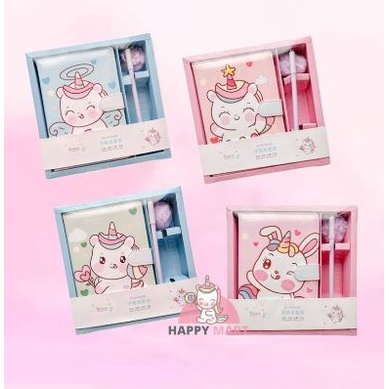

notes unicorn set premium + pen bulu