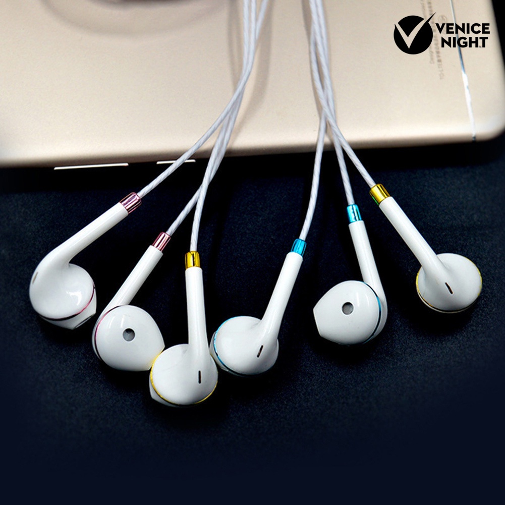 (VNEP) (Berkabel) Universal 3.5mm Plug Ponsel MP3 PC Laptop In-ear Earphone dengan Mic