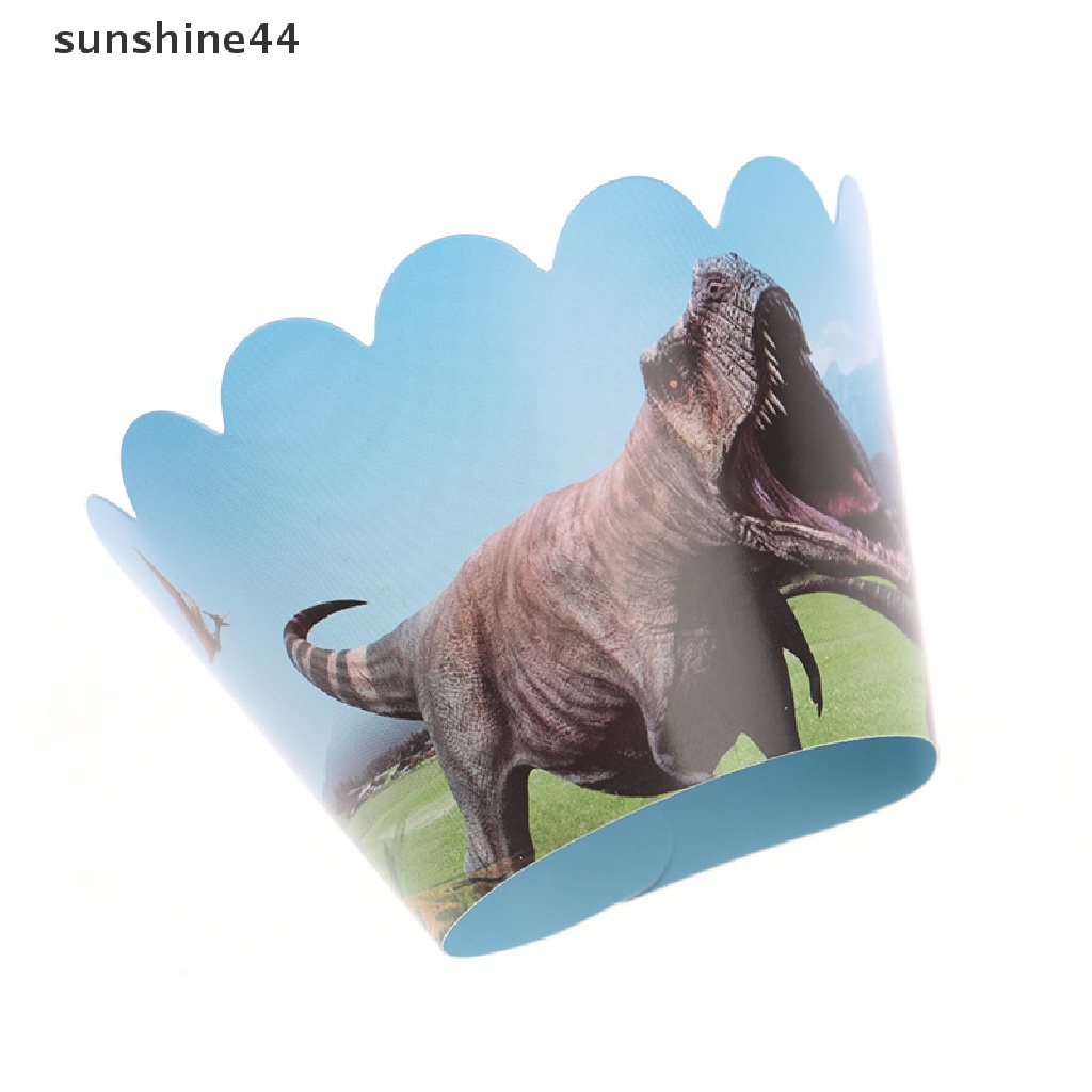 Sunshine 16Pcs Topper Cupcake Desain Dinosaurus Untuk Dekorasi Pesta Anak