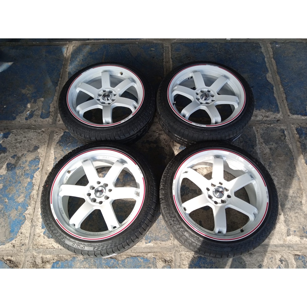 velg mobil velg bekas hsr rai s3 seken bekas ring 18x8 lubang 4x100 4x114 seken bekas plus ban 205 4