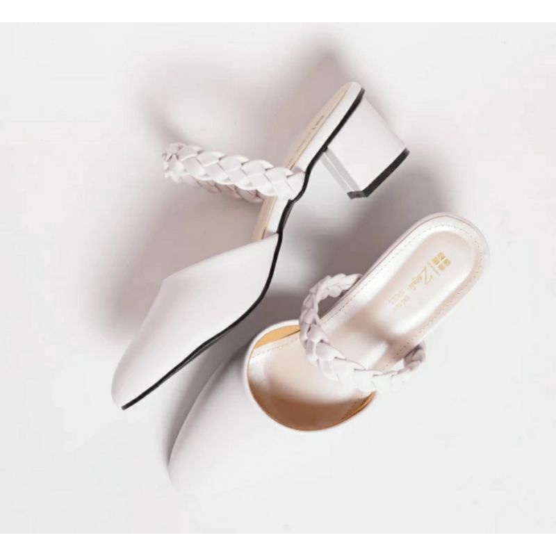 ORIGINAL Bustong Kulit Premium Wanita UKURAN besar 41-45 Sendal Kepang Pesta, 41