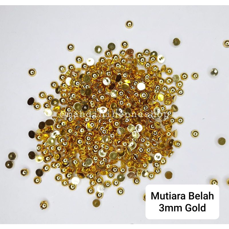 3mm Mutiara Belah/Half Pearl/Manik-manik/Henna