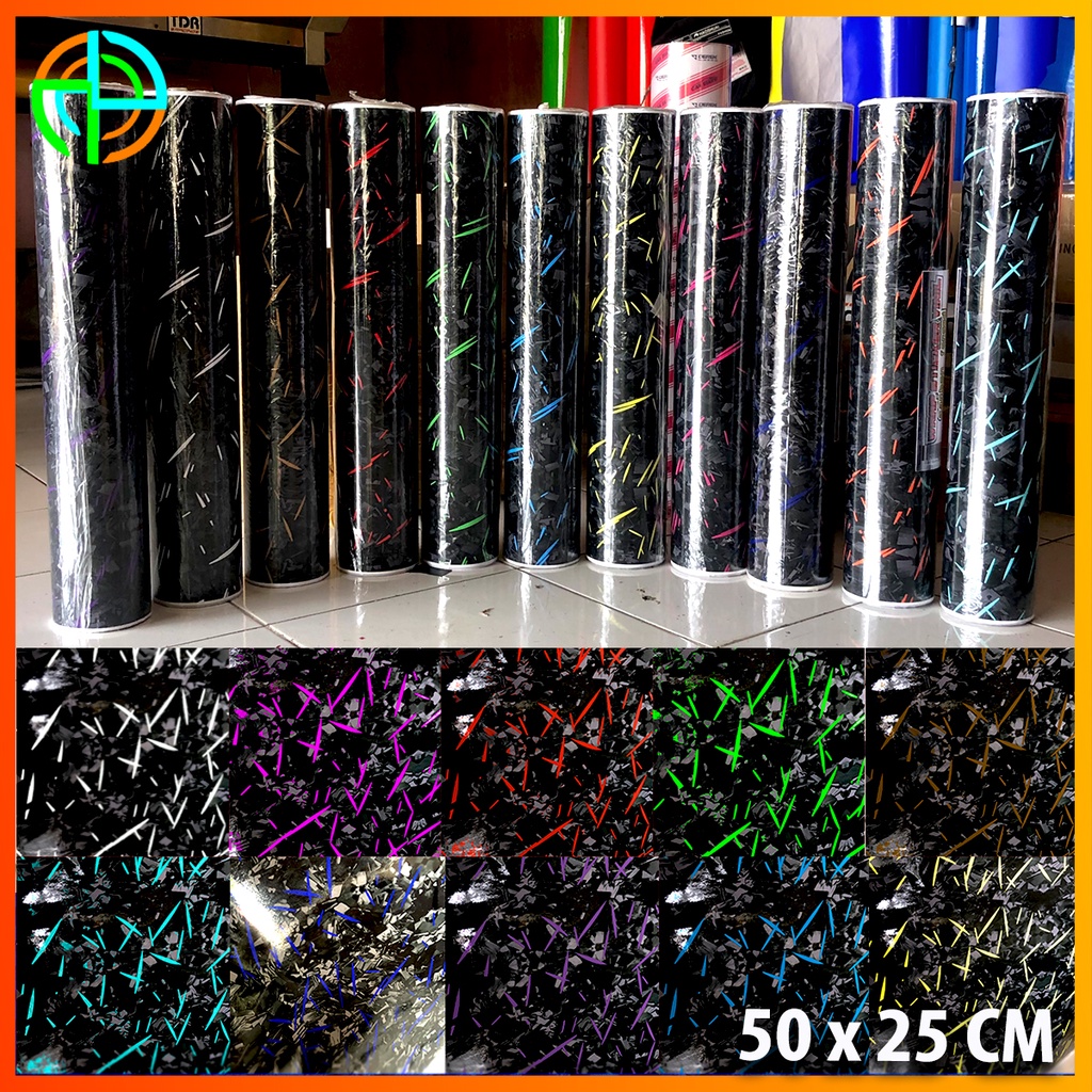 Stiker Skotlet Karbon Forged Lembaran 50 x 25 cm Carbon Forged Carbon Forget Karbon Kevlar Forged Ch