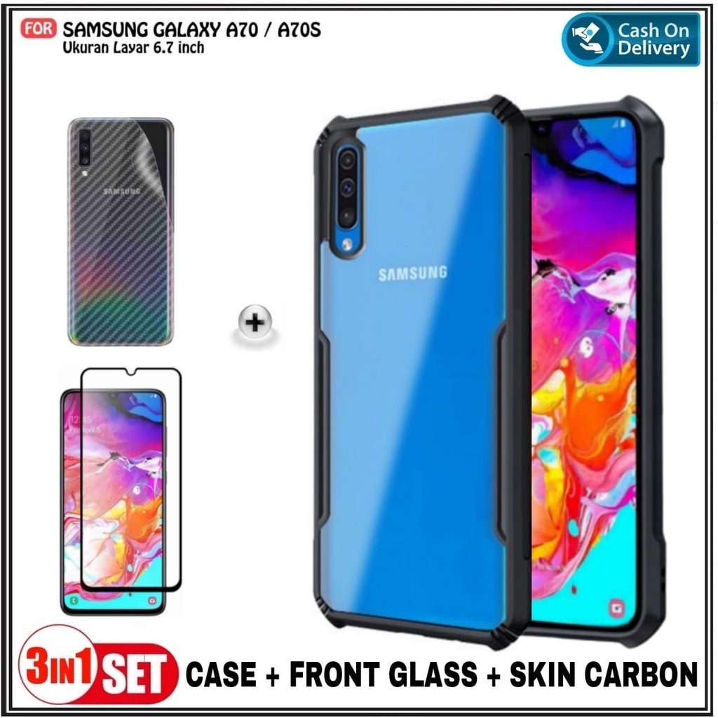 Riyanali_Shop PAKET 3IN1 Case Samsung A04S / A70 / A70S / A50 / A50S / A30S / A13 5G / A22 4G / A22 