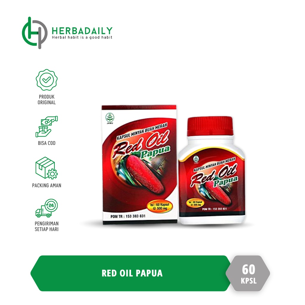 RED OIL PAPUA Kapsul Minyak Buah Merah Papua (60 Kapsul)