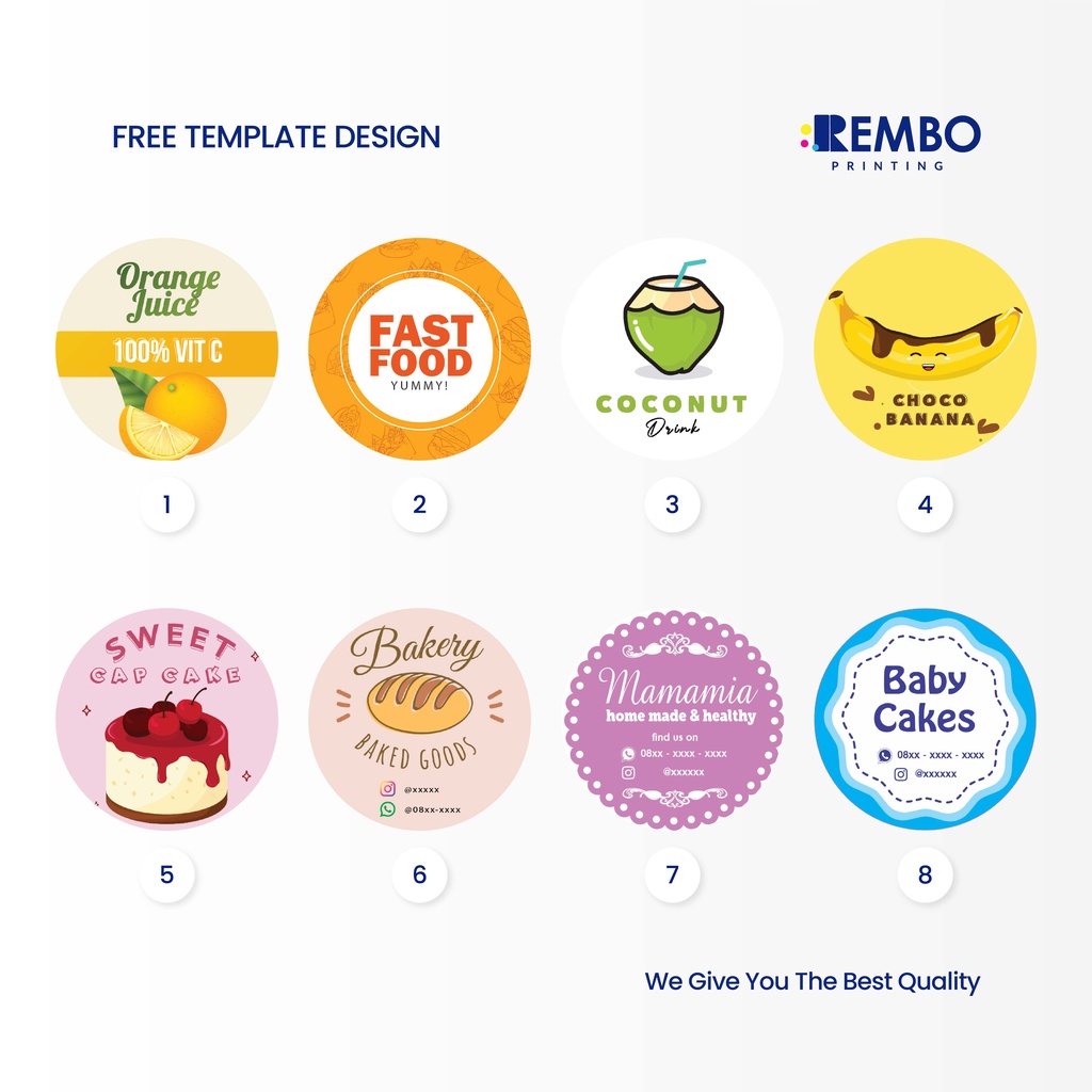 CETAK STIKER CROMO / LABEL BULAT LABEL NAMA LABEL MAKANAN TOPLES KEMASAN BOTOL MINUMAN CUSTOM KROMO