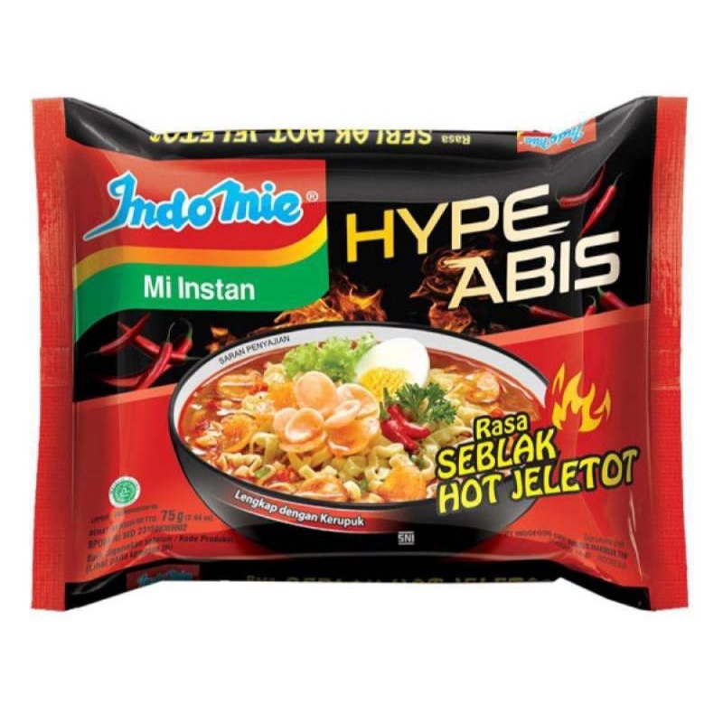 

INDOMIE SEBLAK HOT JELETOT 5 PCS