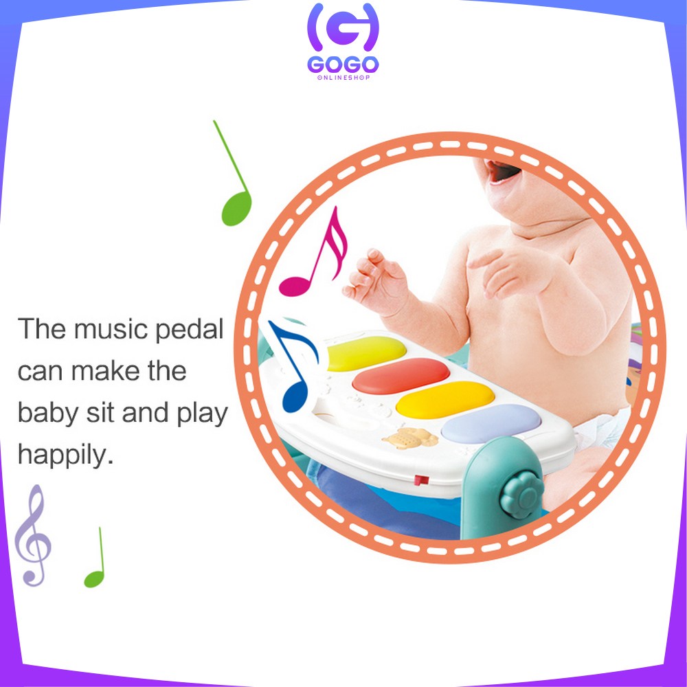 GOGO-M15-16 Baby Play Gym Mainan Anak Bayi Rattle &amp; Piano Playmat Matras / Kasur Bayi Playgym Musical