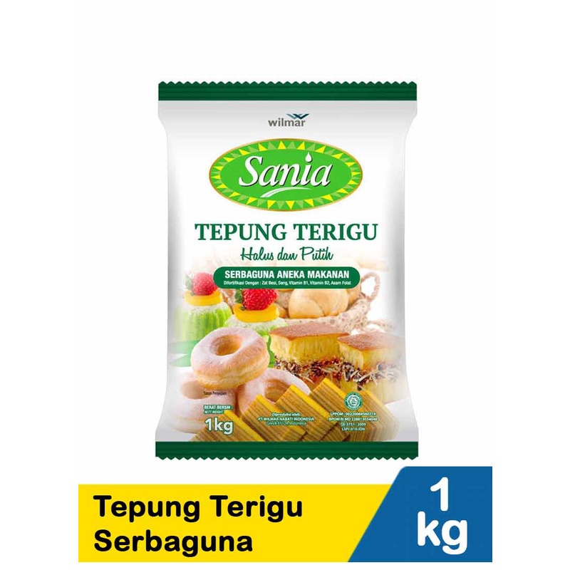 

TEPUNG TERIGU SERBAGUNA SANIA 1KG TEPUNG TERIGU 1KG SANIA WILMAR