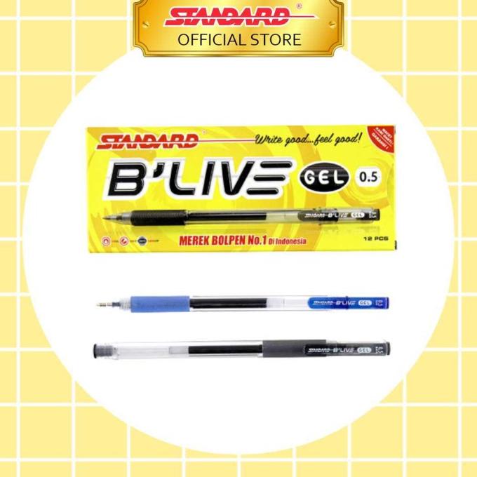 

TERLARIS STANDARD PEN BLIVE 0.5 GEL ISI 12 PCS /ALAT TULIS AESTHETIC/ALAT TULIS SEKOLAH/ALAT TULIS SET/ALAT TULIS LENGKAP/ALAT TULIS ANAK/ALAT TULIS LUCU