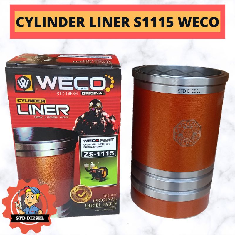 CYLINDER LINER S1115 ZS1115 1115 WECO LASER BURING BURENG RUMAH PISTON MERK WECO ORIGINAL 23 24 HP P