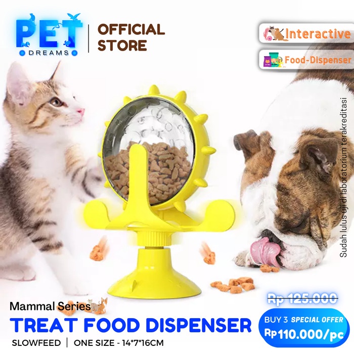 MAINAN KUCING ANJING SNACK DISPENSER TEMPAT MAKANAN GERAK CAT DOG TOY