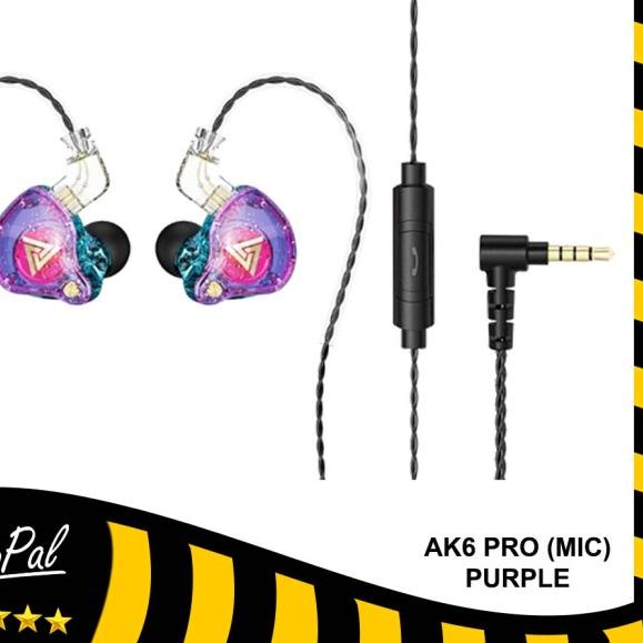 QKZ AK6 PRO (MIC) Original Headset Earphone - Ungu
