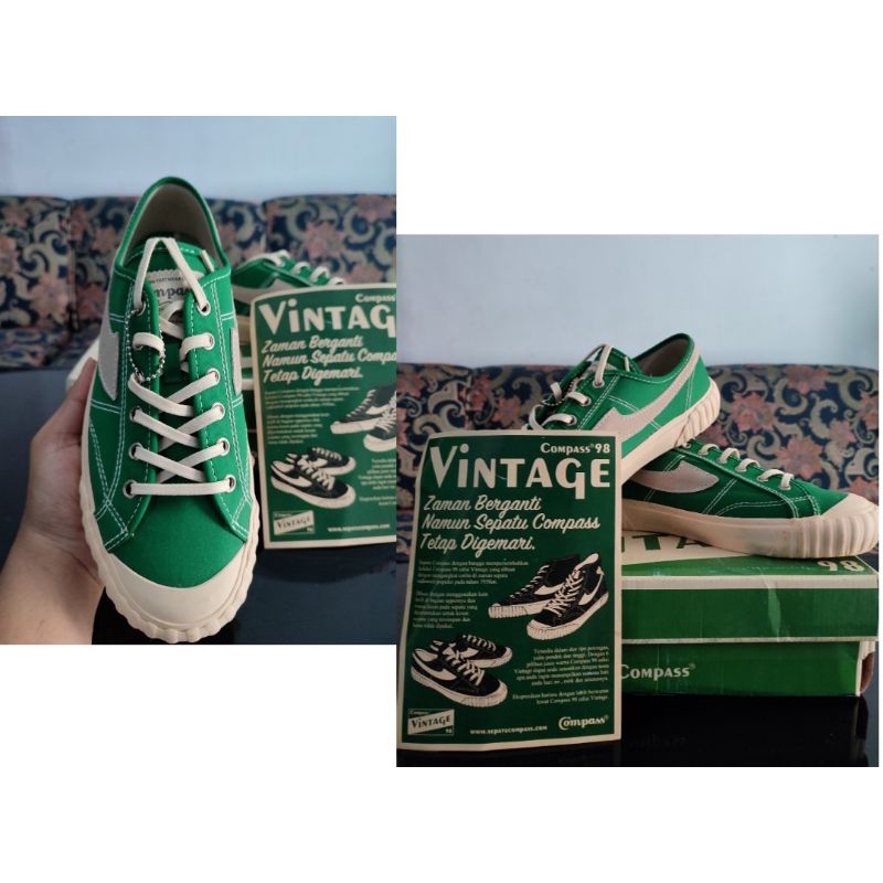 Sepatu Compass Vintage Low Green
