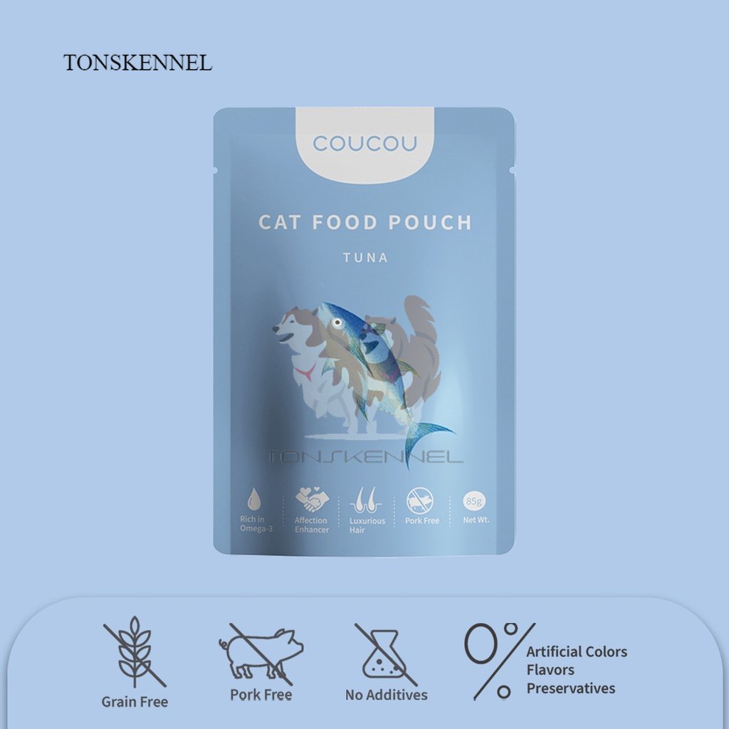 COUCOU Tuna 85 gr Halcyon Series Cat Food Pouch Makanan Basah Kucing COU COU